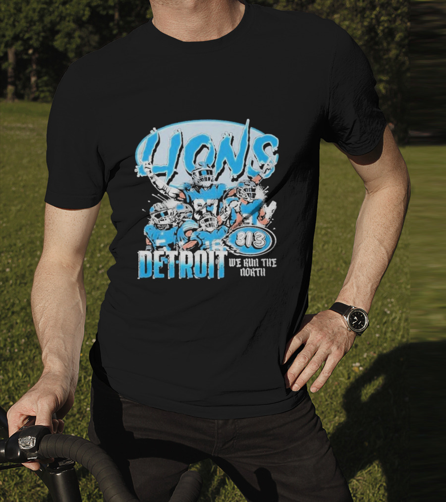 Detroit Lions 313 We Run The North T-Shirt