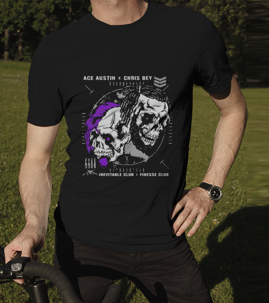Ace Austin Chris Bey Inevitable Club Finesse Club Skulls T-Shirt