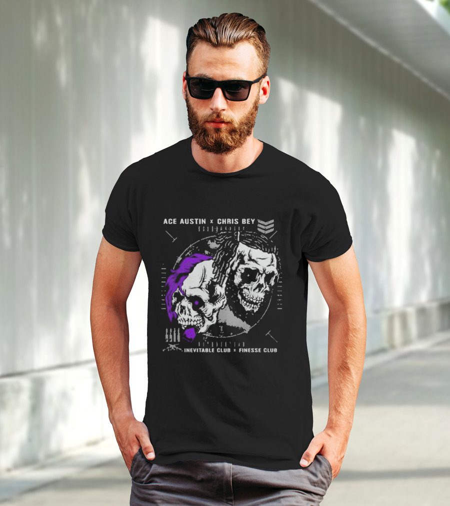 Ace Austin Chris Bey Inevitable Club Finesse Club Skulls T-Shirt