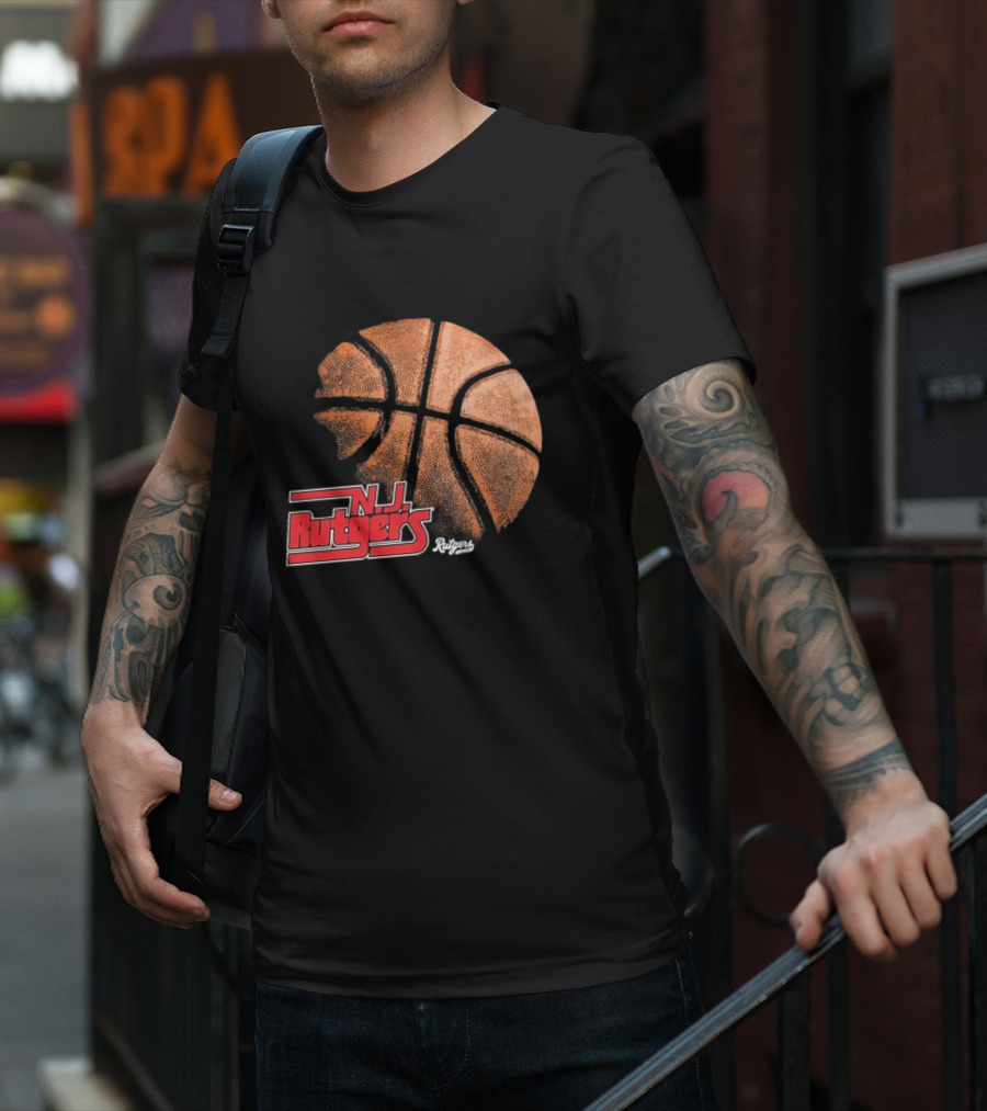 Rutgers Scarlet Knights NJ Basketball Retro T-Shirt
