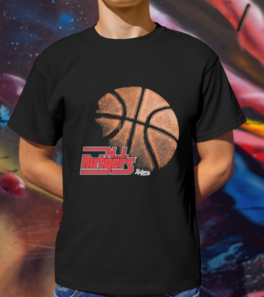 Rutgers Scarlet Knights NJ Basketball Retro T-Shirt