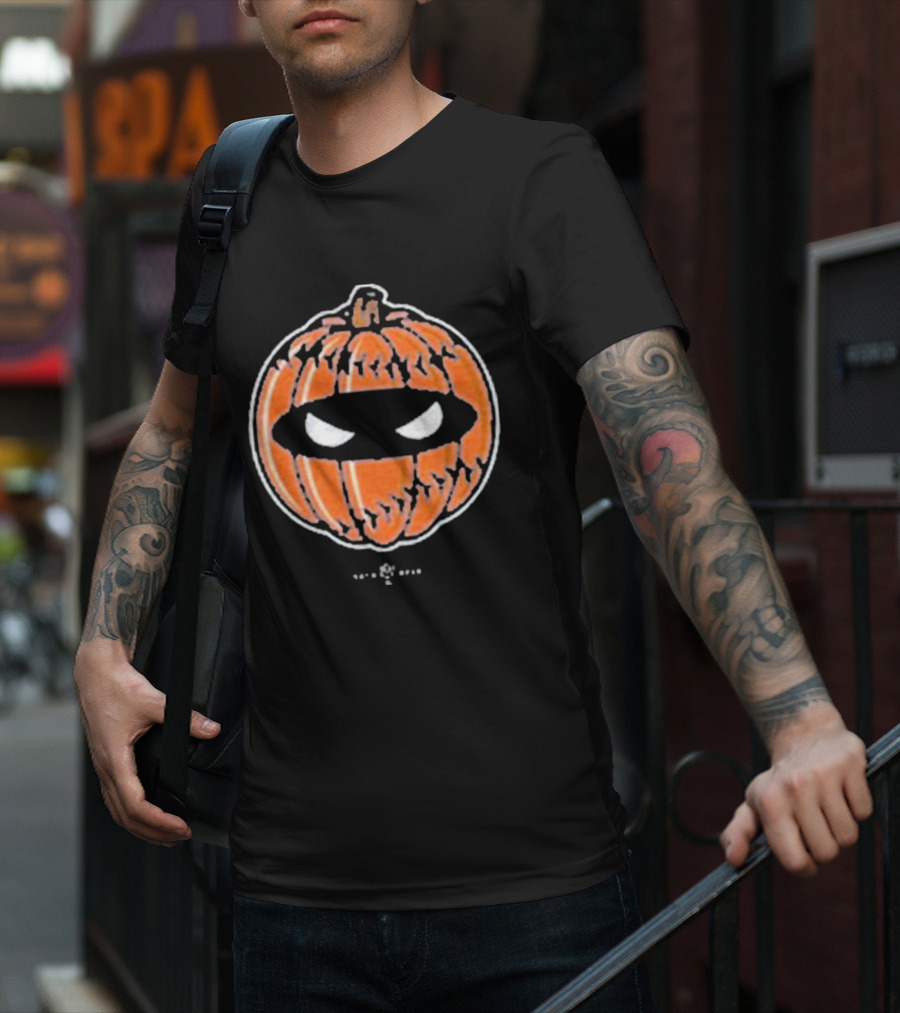 Pitching Ninja Playoff Pumpkin Jack-O'-Lantern Eyes T-Shirt