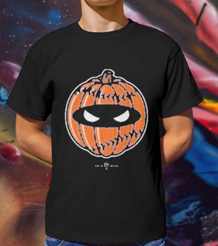 Pitching Ninja Playoff Pumpkin Jack-O'-Lantern Eyes T-Shirt