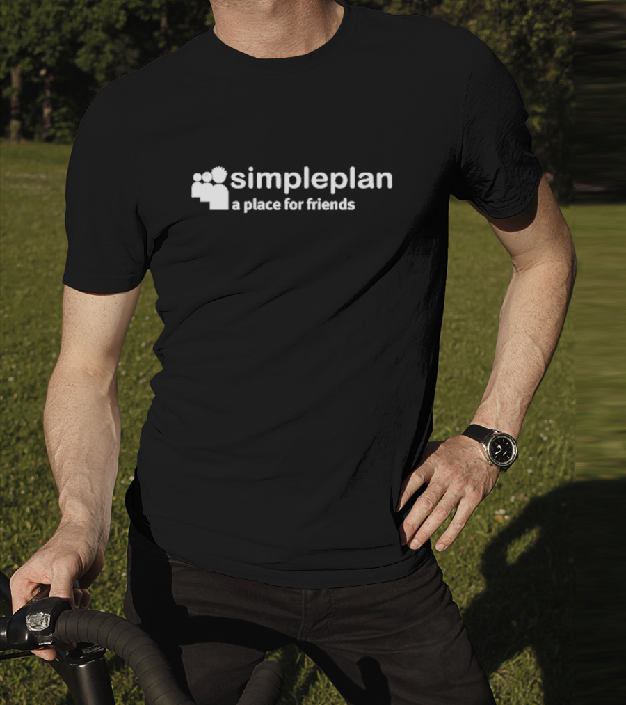 Simple Plan A Place For Friends Iconic Social Network T-Shirt