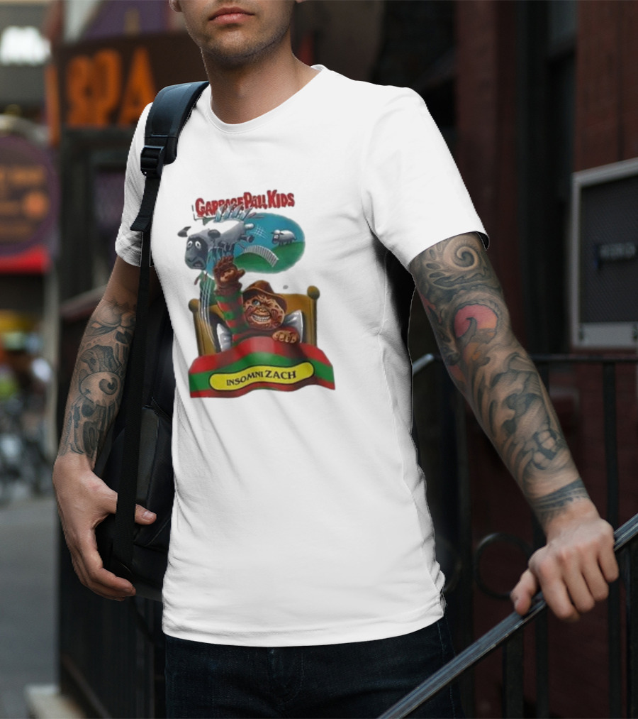 Garbage Pail Kids Insomni Zach Freddy Krueger Sheep Jumping Bed T-Shirt