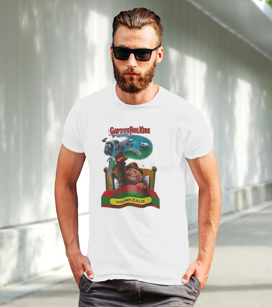 Garbage Pail Kids Insomni Zach Freddy Krueger Sheep Jumping Bed T-Shirt