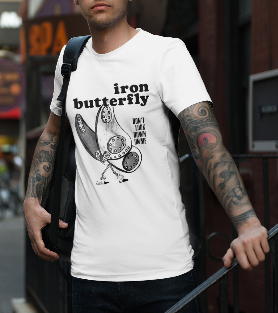 Iron Butterfly Don't Look Down On Me Walking Figure T-Shirt