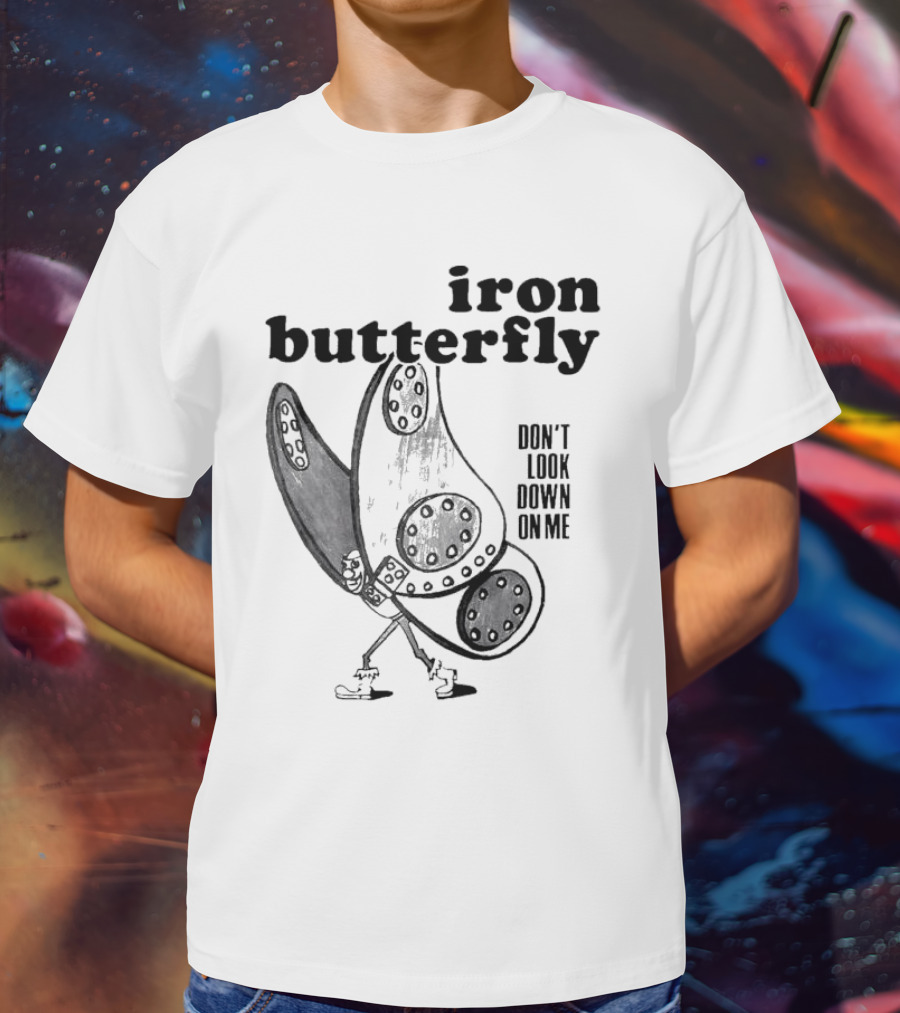 Iron Butterfly Don't Look Down On Me Walking Figure T-Shirt