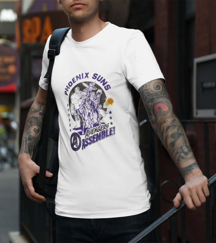 Phoenix Suns Avengers Assemble Marvel Collaboration Youth NBA T-Shirt