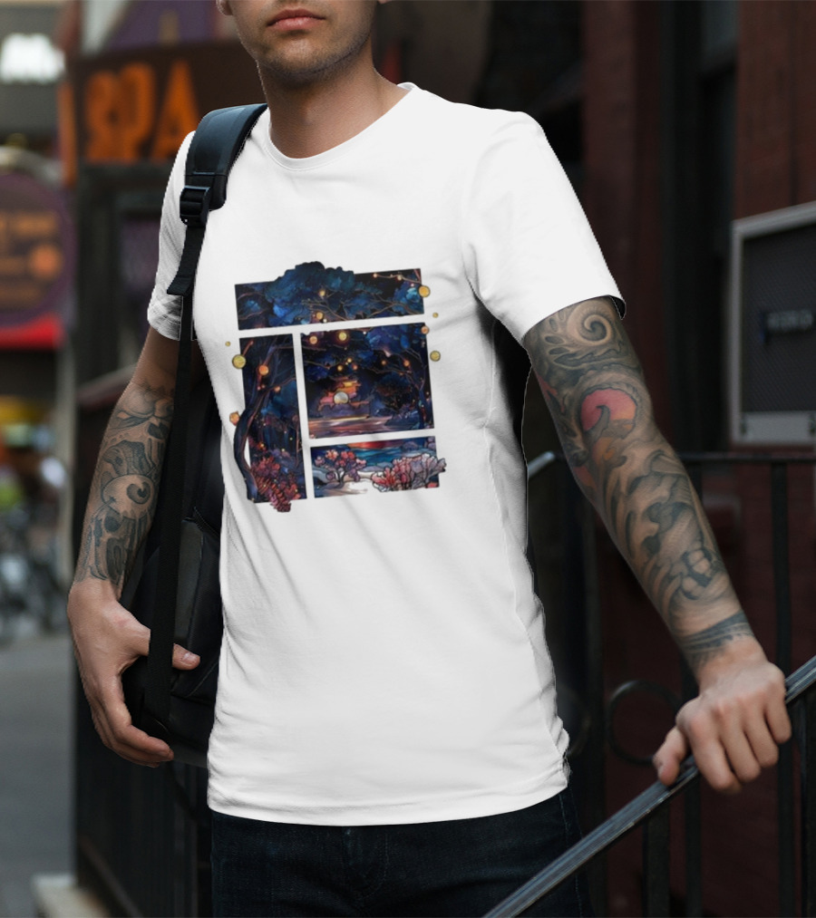 Zedd Automatic Yes Enchanted Forest Sunset Night Sky T-Shirt