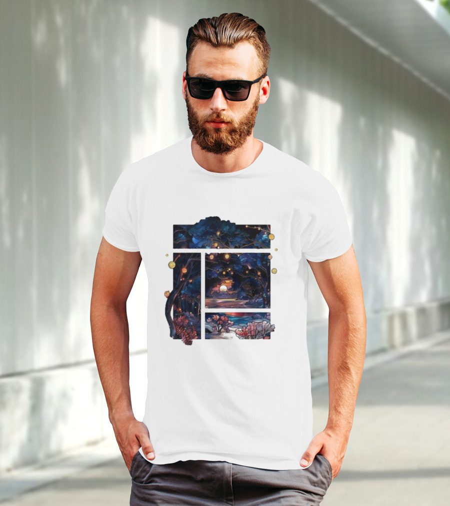 Zedd Automatic Yes Enchanted Forest Sunset Night Sky T-Shirt