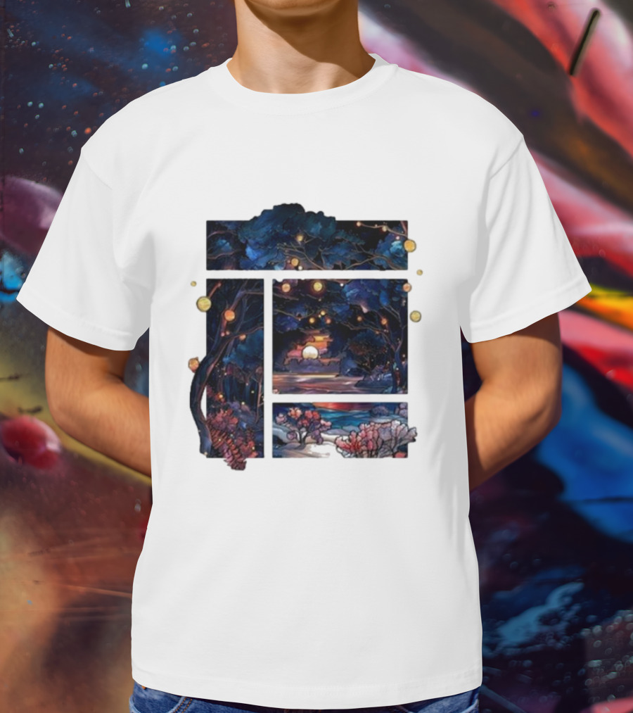 Zedd Automatic Yes Enchanted Forest Sunset Night Sky T-Shirt