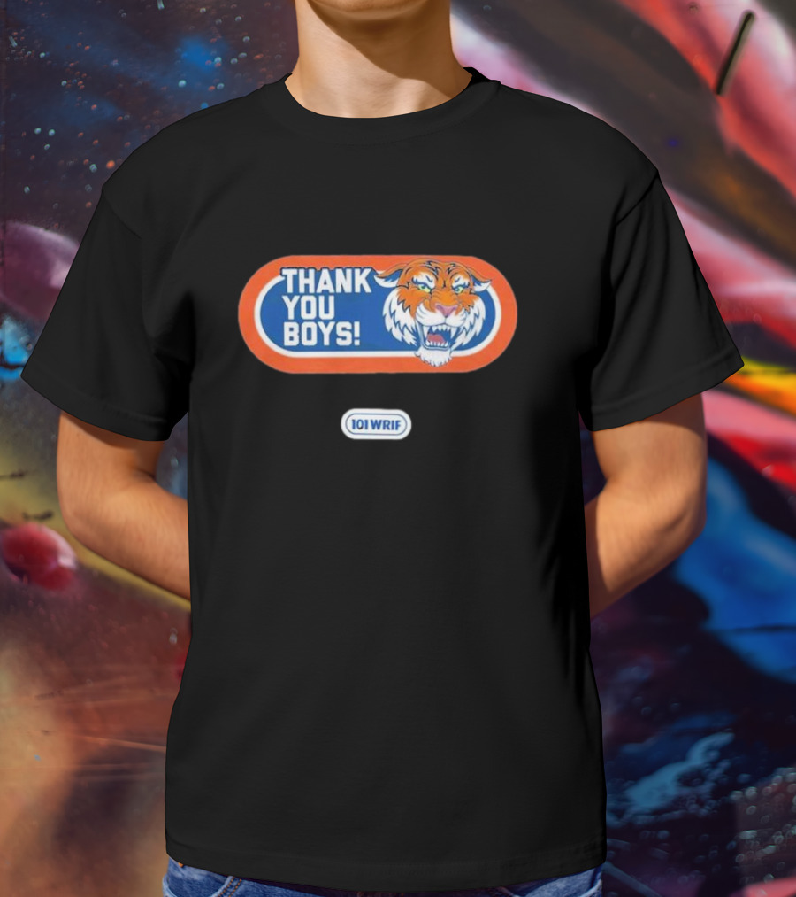 101 WRIF Detroit Thank You Boys Tiger T-Shirt