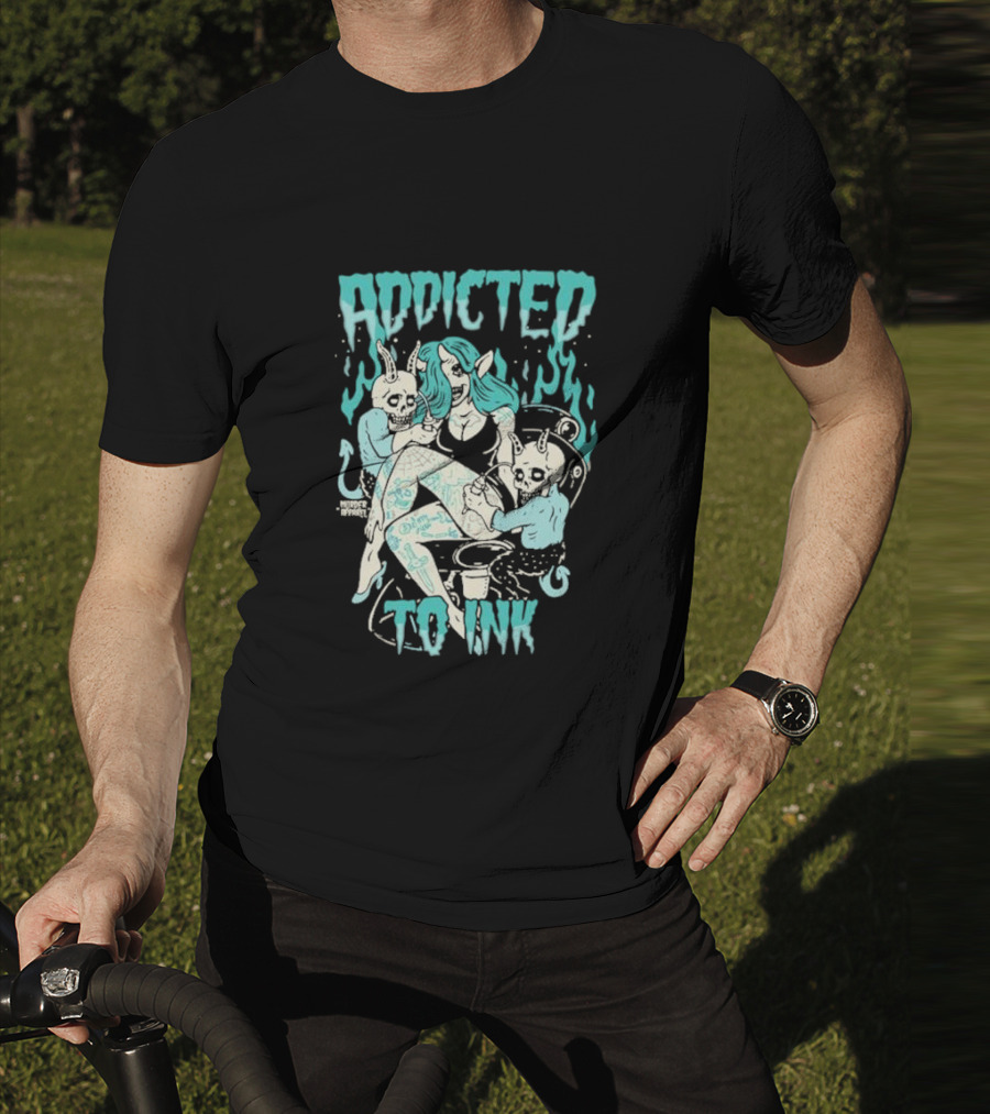 Addicted To Ink Murder Apparel Demon Tattoo Fantasy T-Shirt