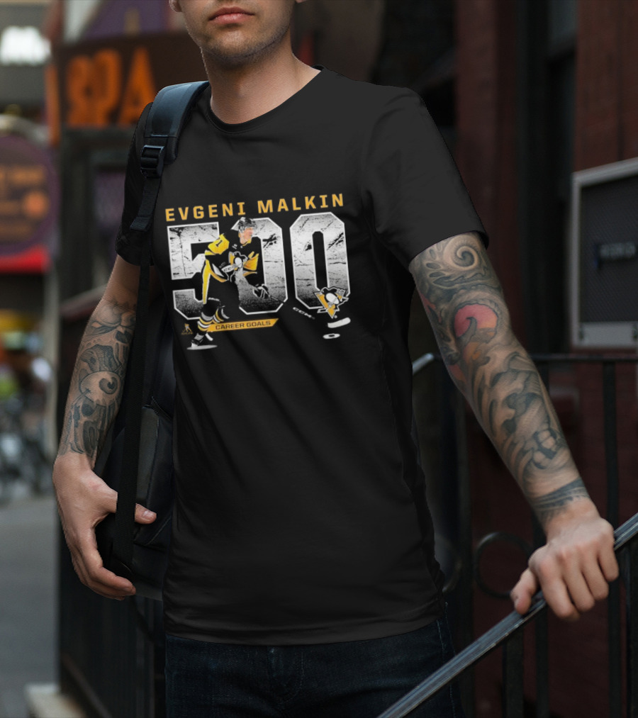 Evgeni Malkin 500 Career Goals Pittsburgh Penguins T-Shirt