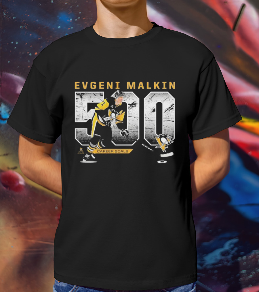 Evgeni Malkin 500 Career Goals Pittsburgh Penguins T-Shirt