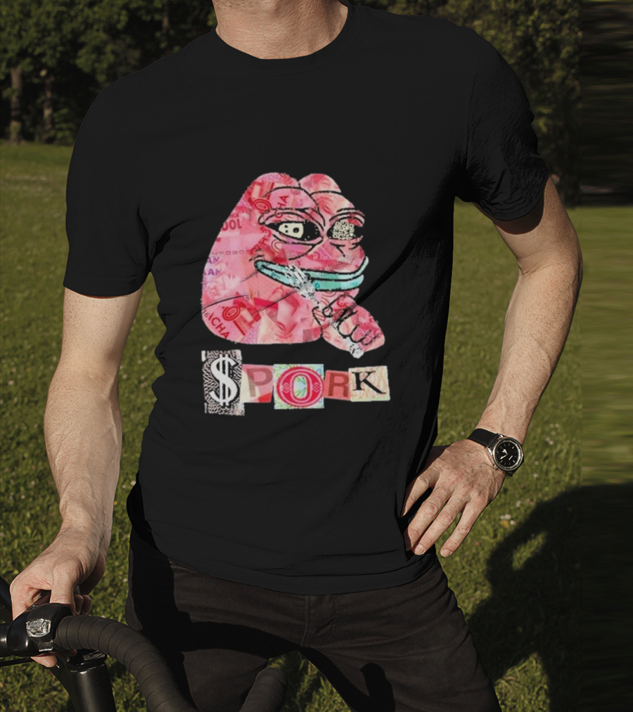 Frog Joseph David Colombo $pork Money Collage T-Shirt