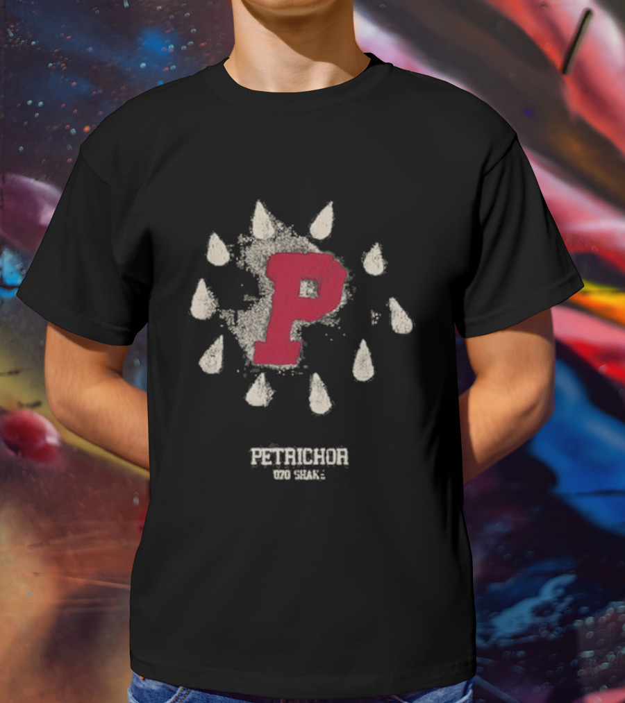 Petrichor 070 Shake Red P Rain Droplets T-Shirt