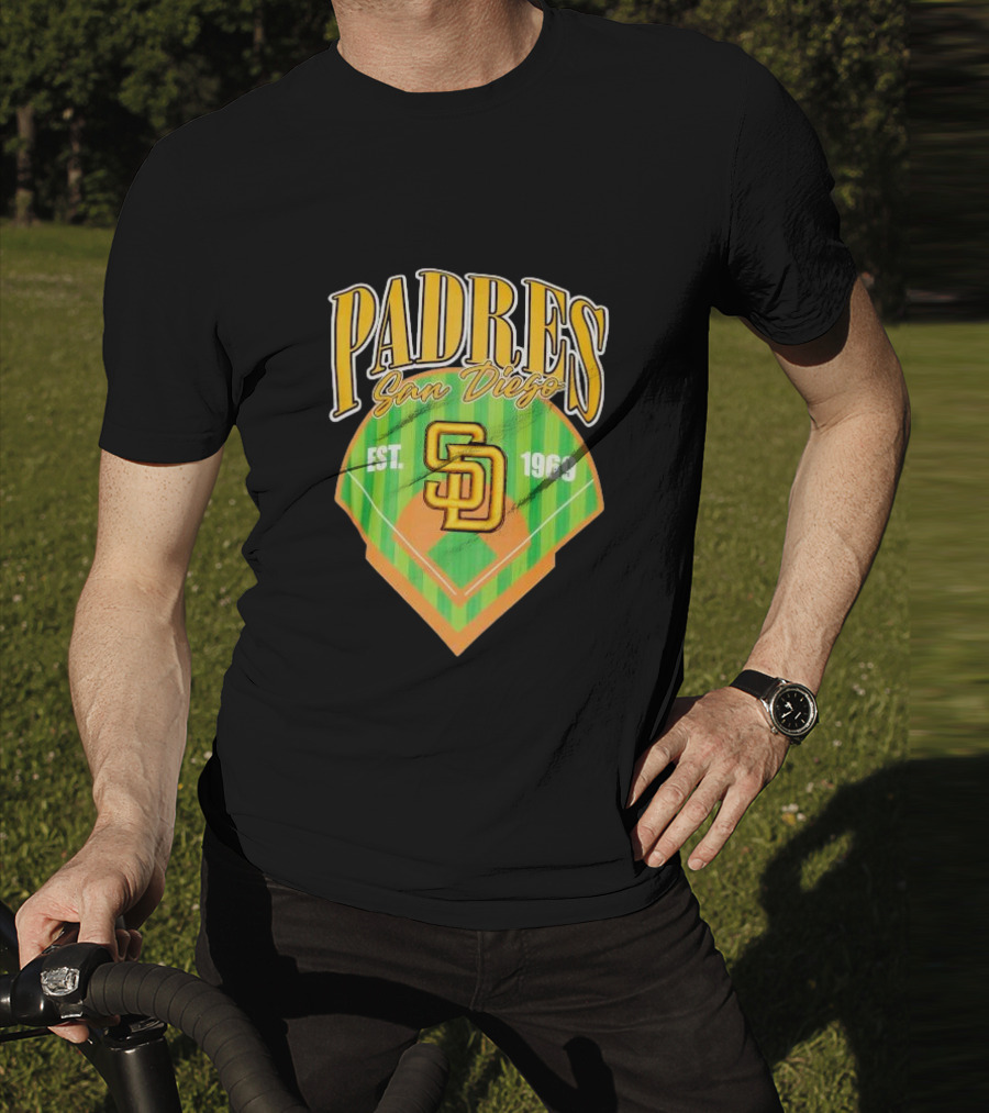 Padres San Diego Est 1969 Home Plate SD T-Shirt