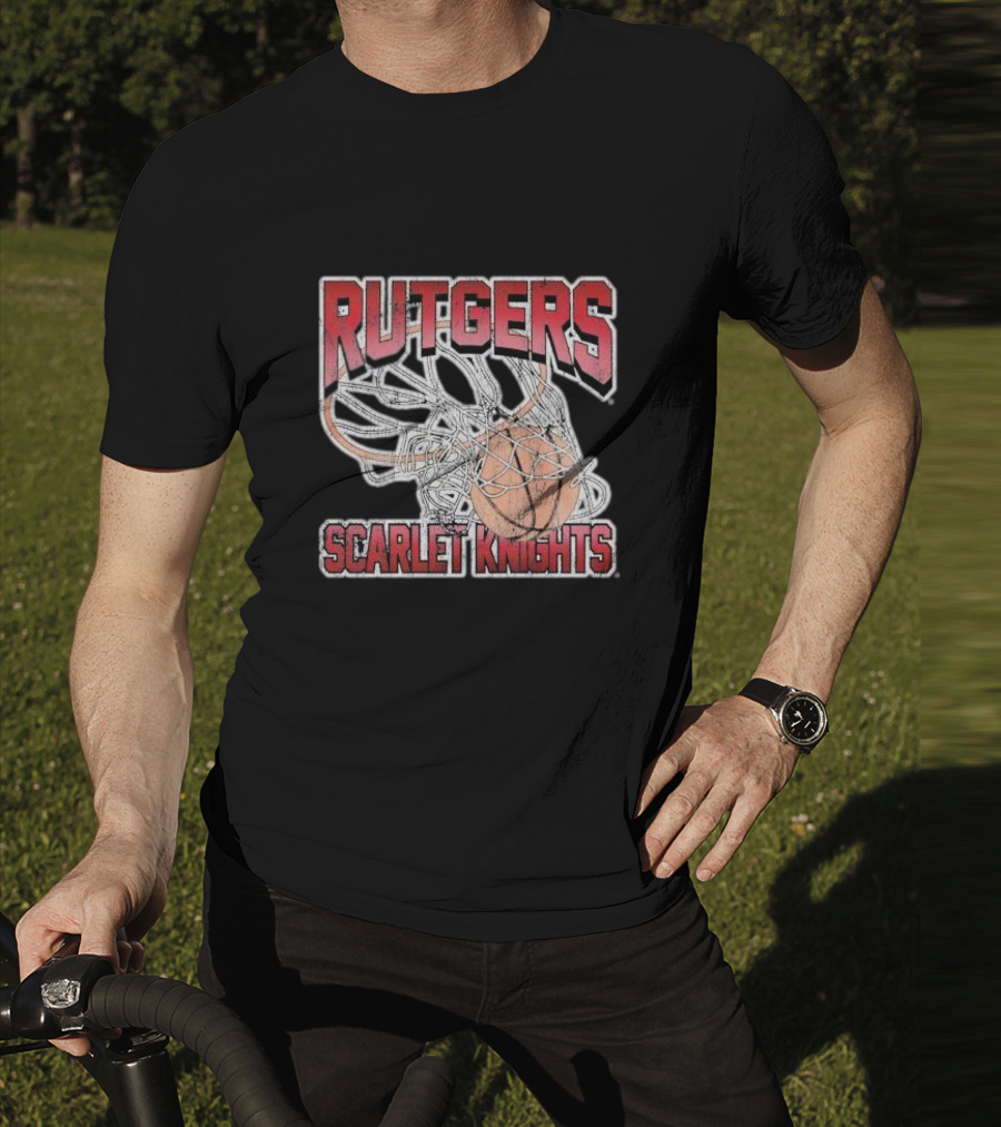 Rutgers Scarlet Knights Basketball Net T-Shirt