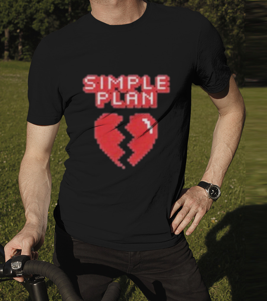 Simple Plan Heart Divided In Two T-Shirt