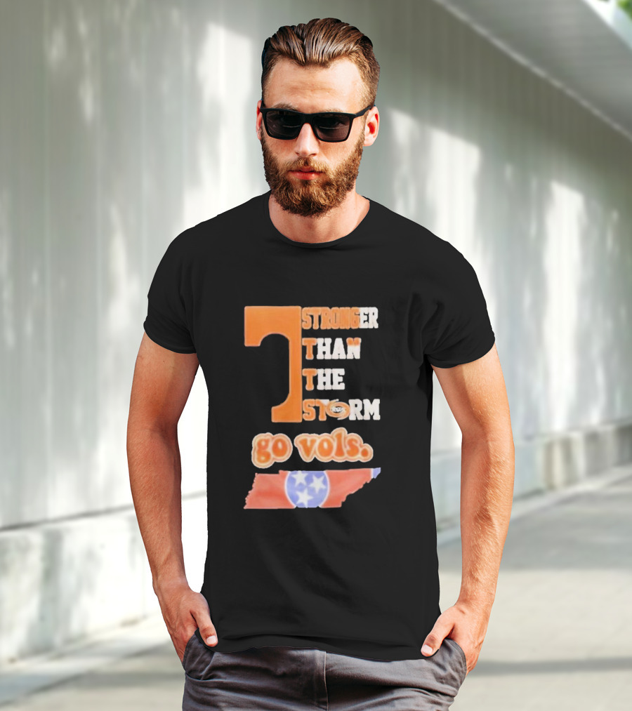 Tennessee Volunteers Stronger Than The Storm Go Vols T-Shirt