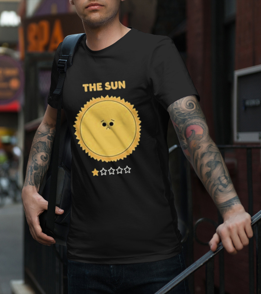 The Sun One Star Rating Sad Face T-Shirt