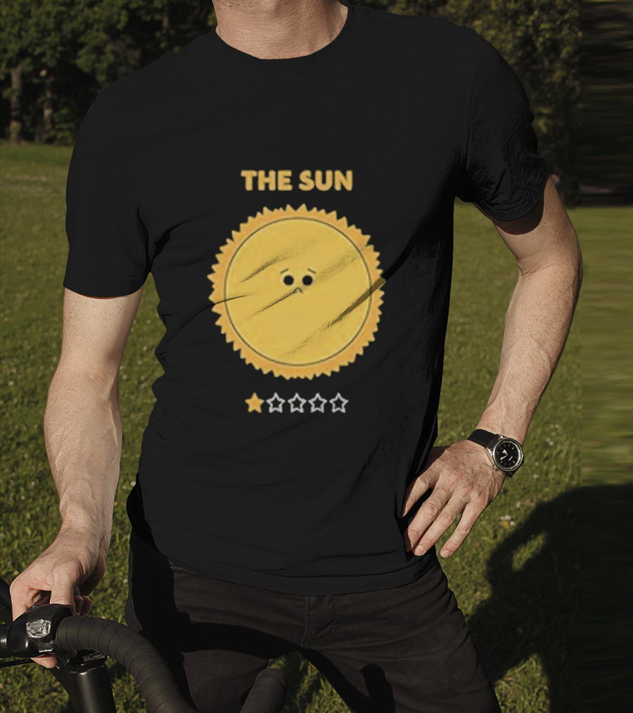 The Sun One Star Rating Sad Face T-Shirt