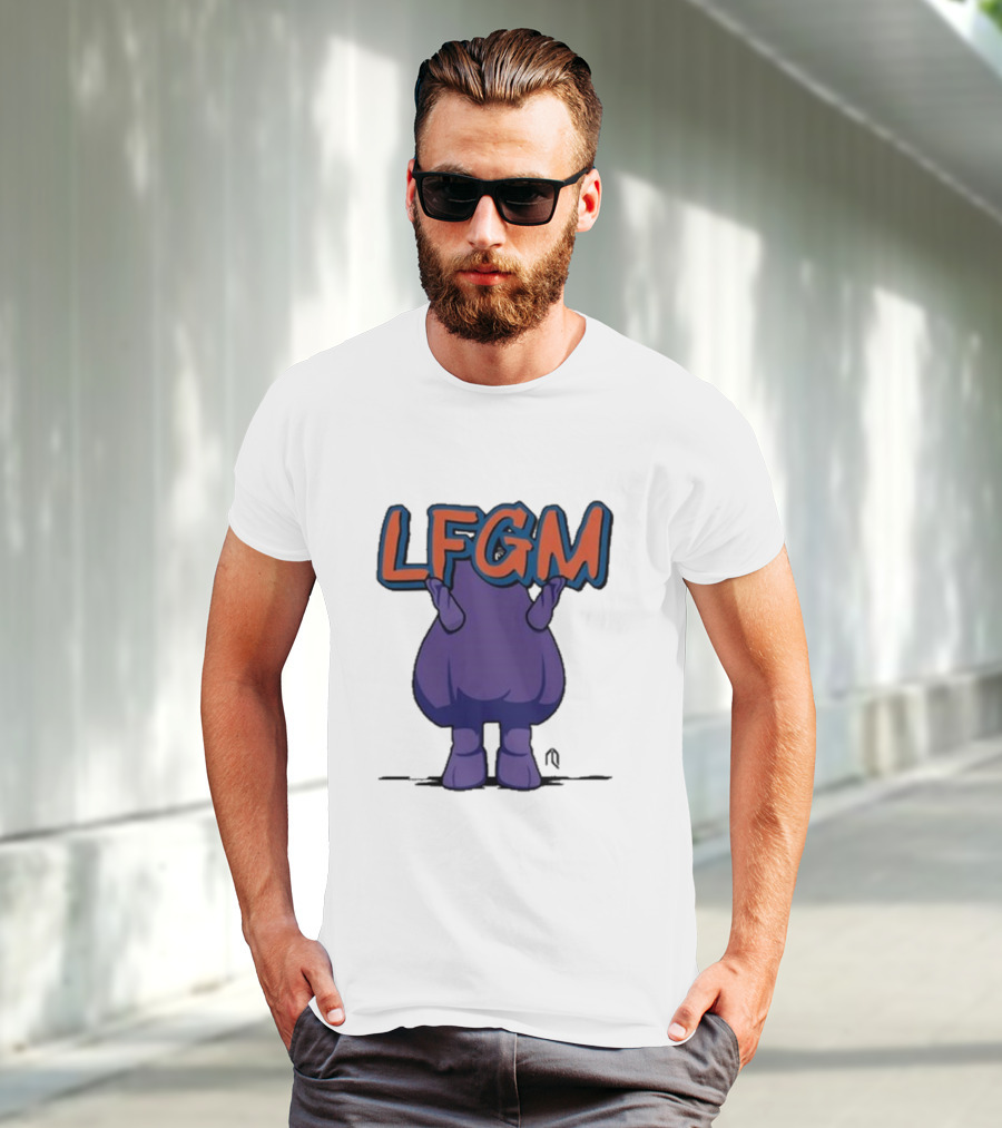 LFGM Monster Grimace New York Mets Sign T-Shirt