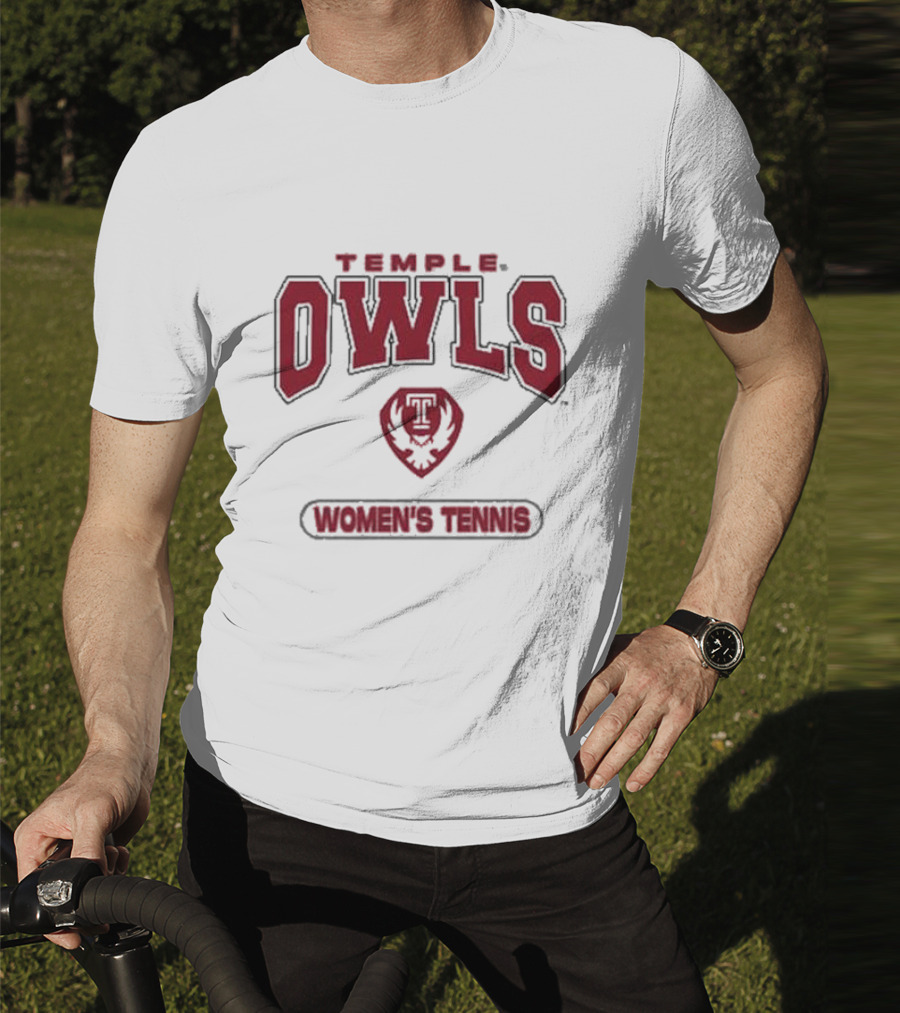 Temple Owls Women's Tennis Sports Grey T-Shirt