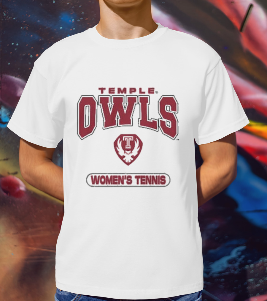 Temple Owls Women's Tennis Sports Grey T-Shirt