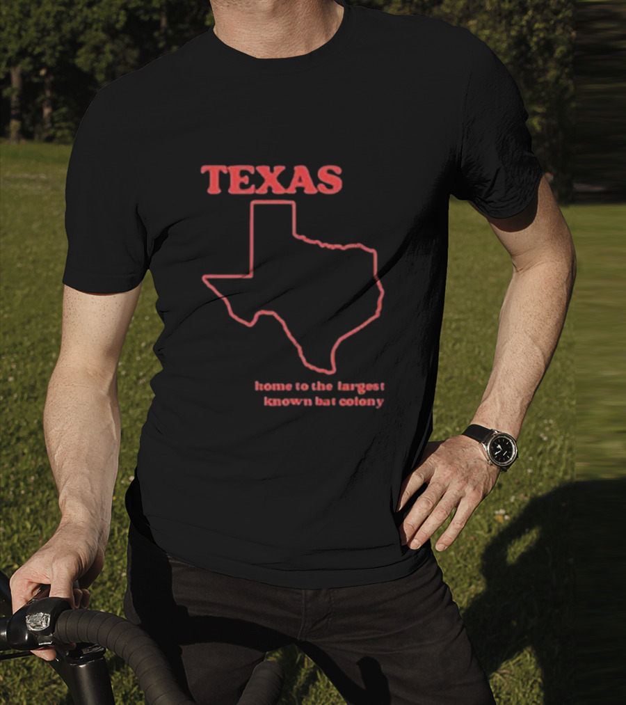 Texas Home To The Largest Known Bat Colony Retro Humorous State T-Shirt