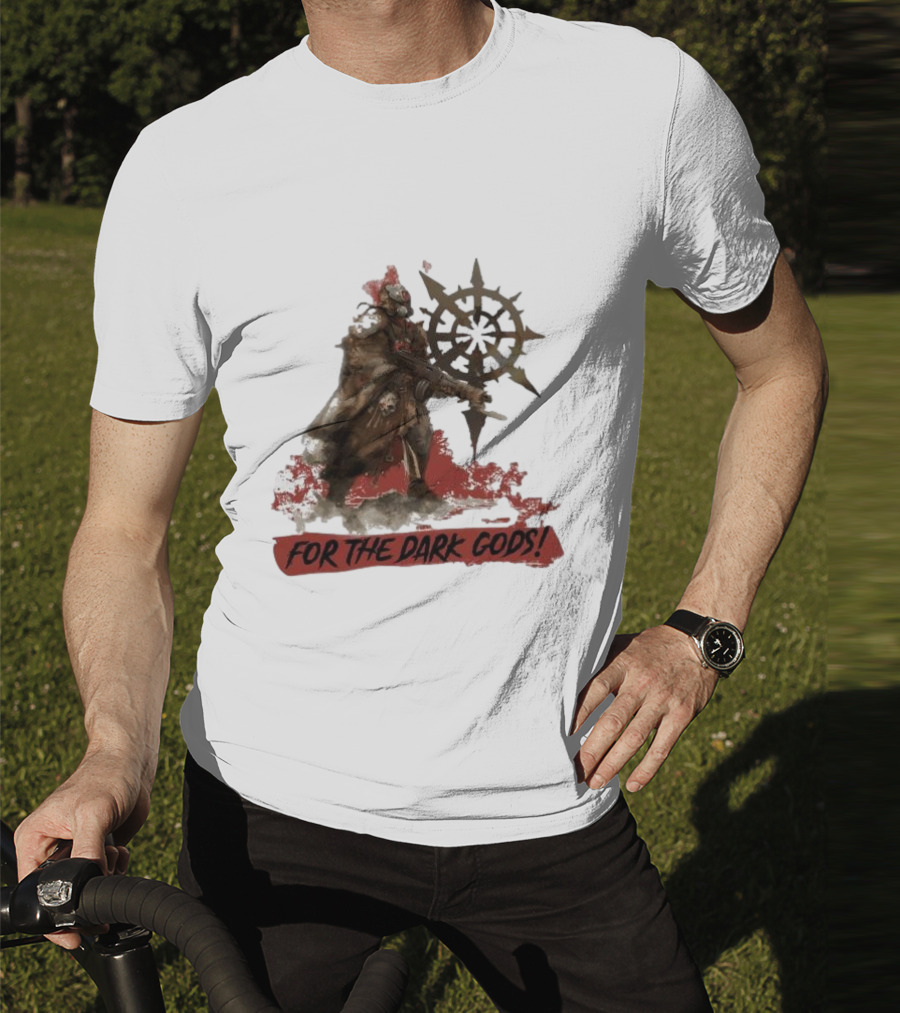 For The Dark Gods Chaos Cultist Symbol Warhammer 40K Fan T-Shirt