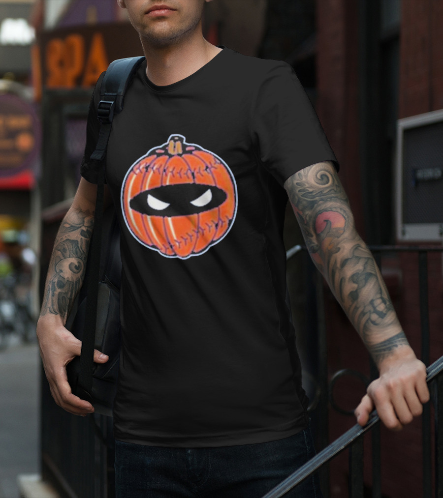 New York Mets Pitching Ninja Baseball Pumpkin Playoffs T-Shirt