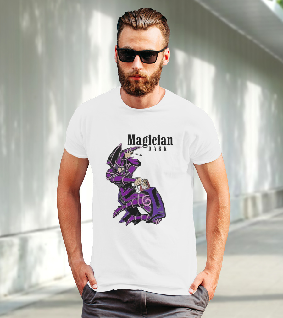 Magician Dark Smoking Mage Card Pose T-Shirt