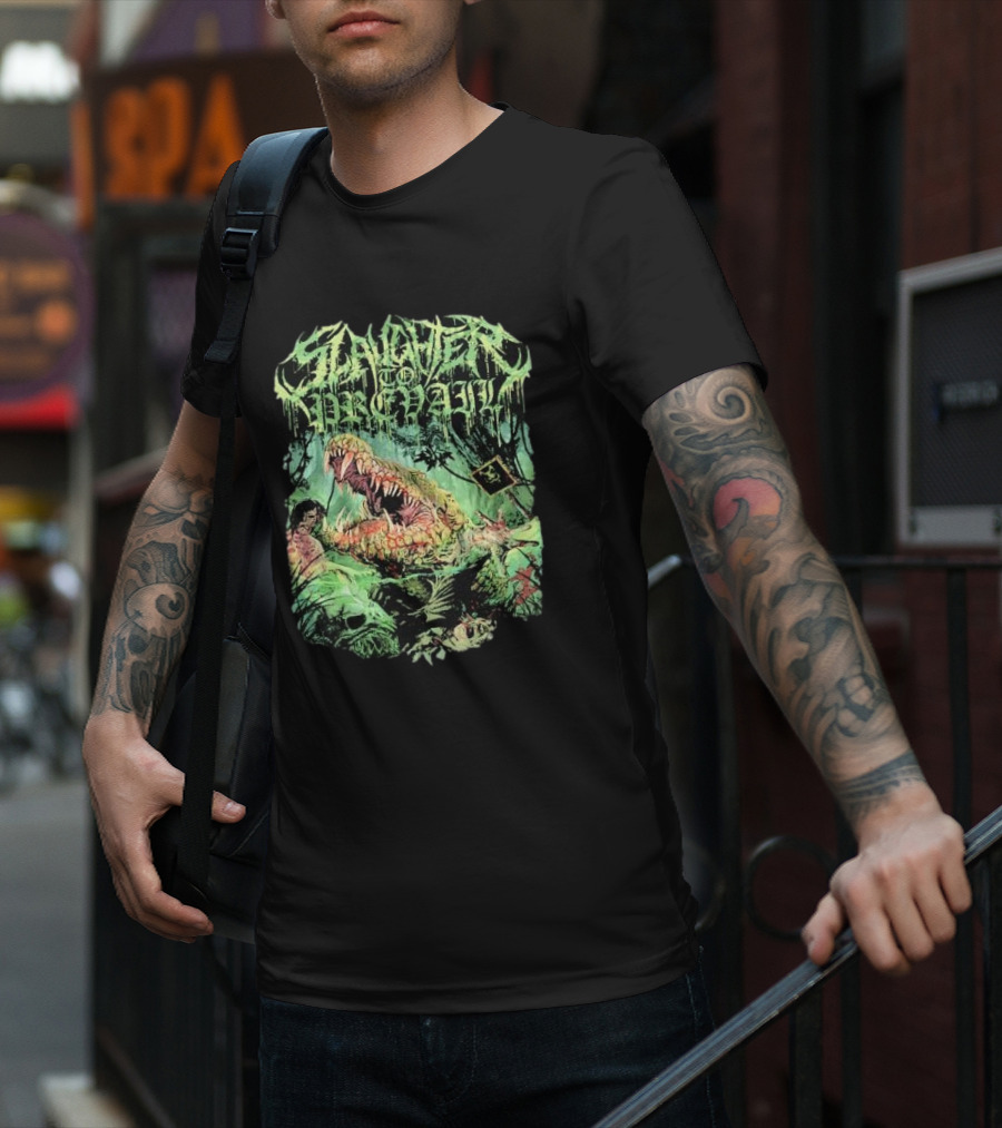 Slaughter To Prevail Alligator Graphic With Brutal Nature Scene T-Shirt