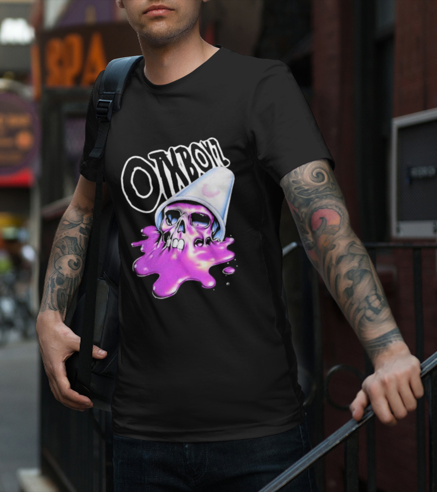 OZYBOYZ Geezy World Oil Spill Purple Skull Cup T-Shirt