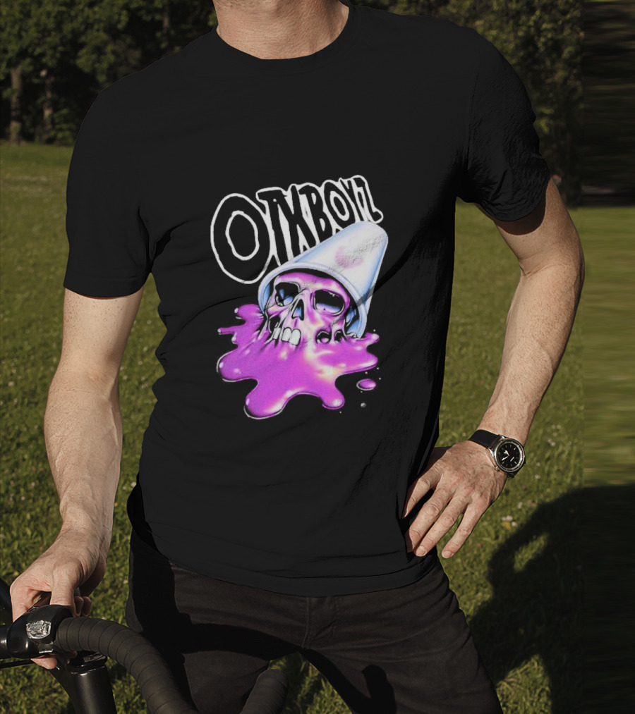 OZYBOYZ Geezy World Oil Spill Purple Skull Cup T-Shirt