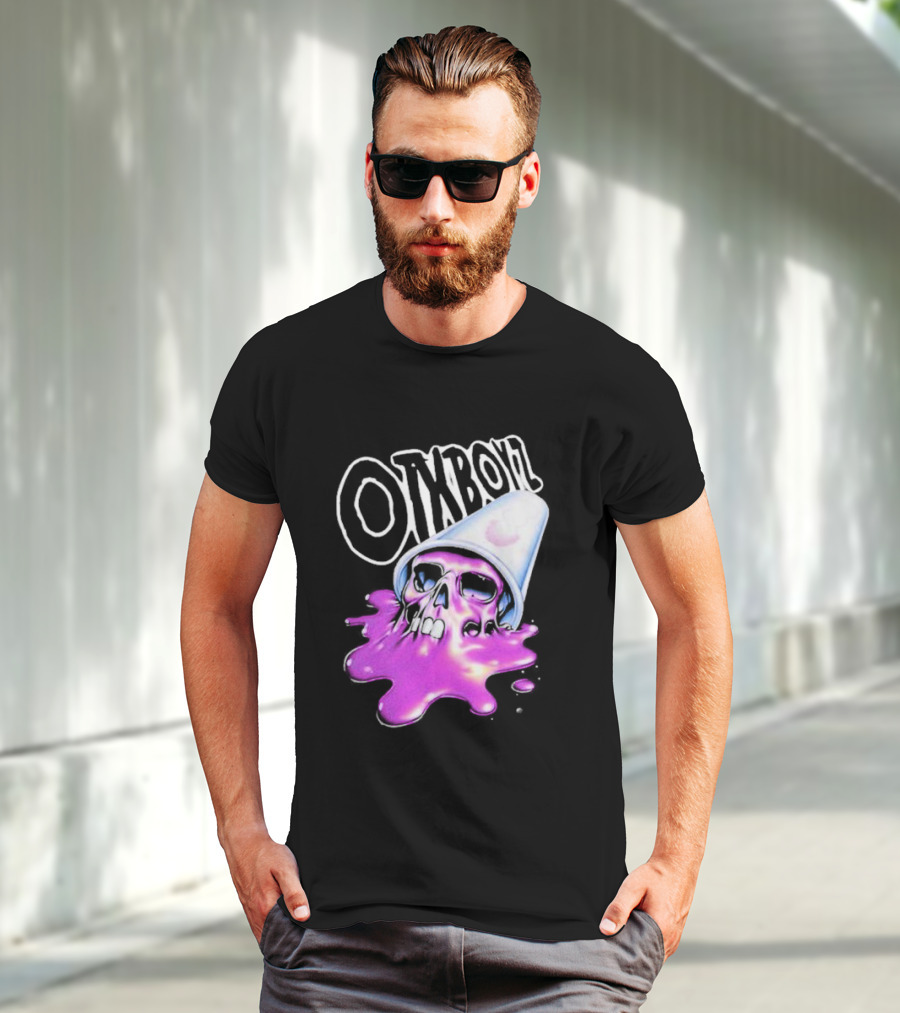 OZYBOYZ Geezy World Oil Spill Purple Skull Cup T-Shirt