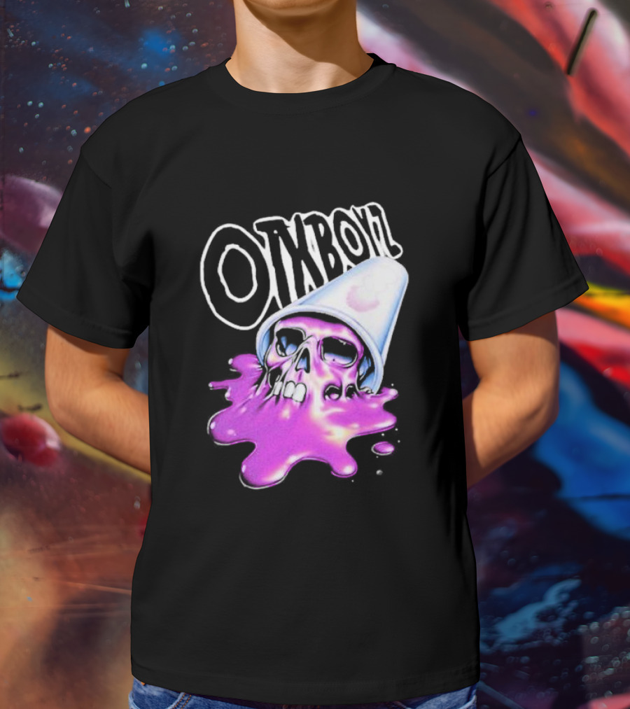 OZYBOYZ Geezy World Oil Spill Purple Skull Cup T-Shirt