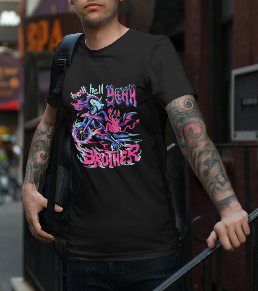 Hell Yeah Brother K Duffles Unicorn Motorcycle Adventure T-Shirt