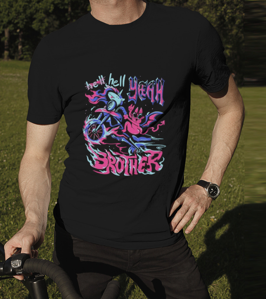 Hell Yeah Brother K Duffles Unicorn Motorcycle Adventure T-Shirt