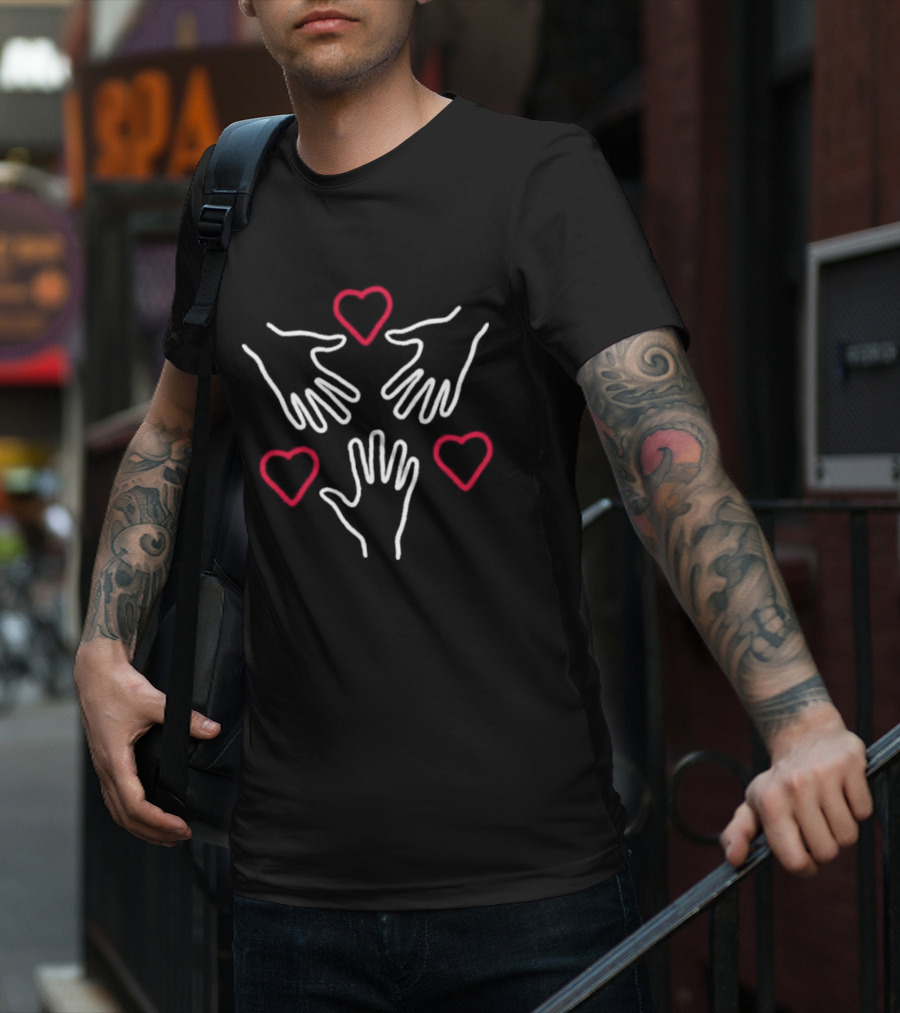Heart And Hands KFC Radio Hand And Heart Symbols T-Shirt