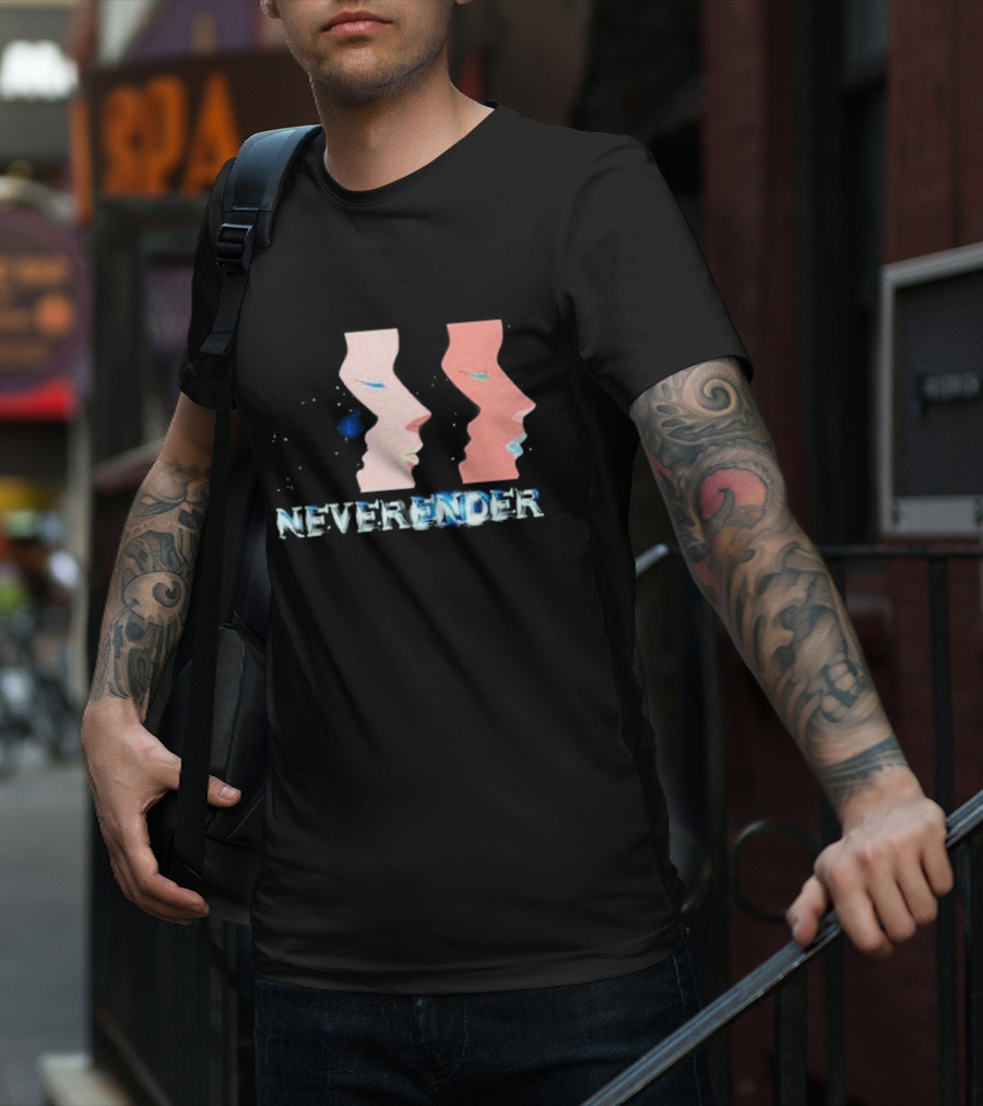 NEVERENDER Faces With Stars Cosmic Justice T-Shirt