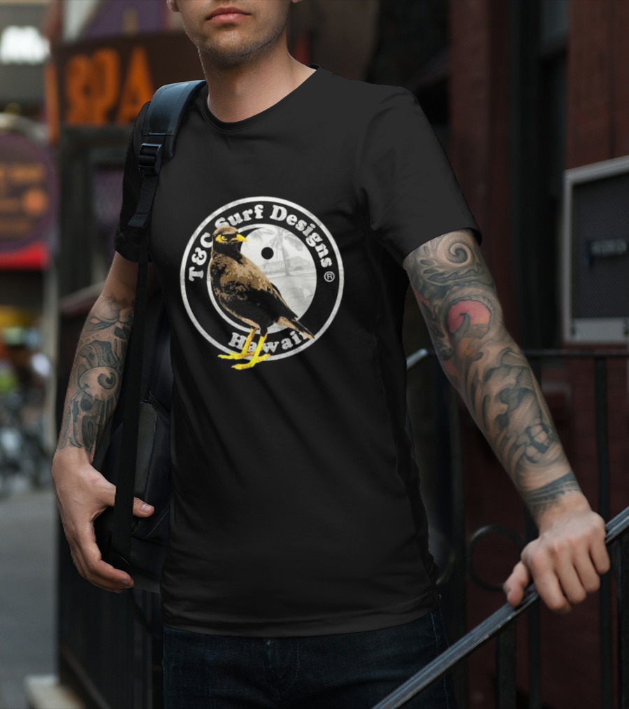 T&C Surf Designs Hawaii Myna Bird Circle T-Shirt