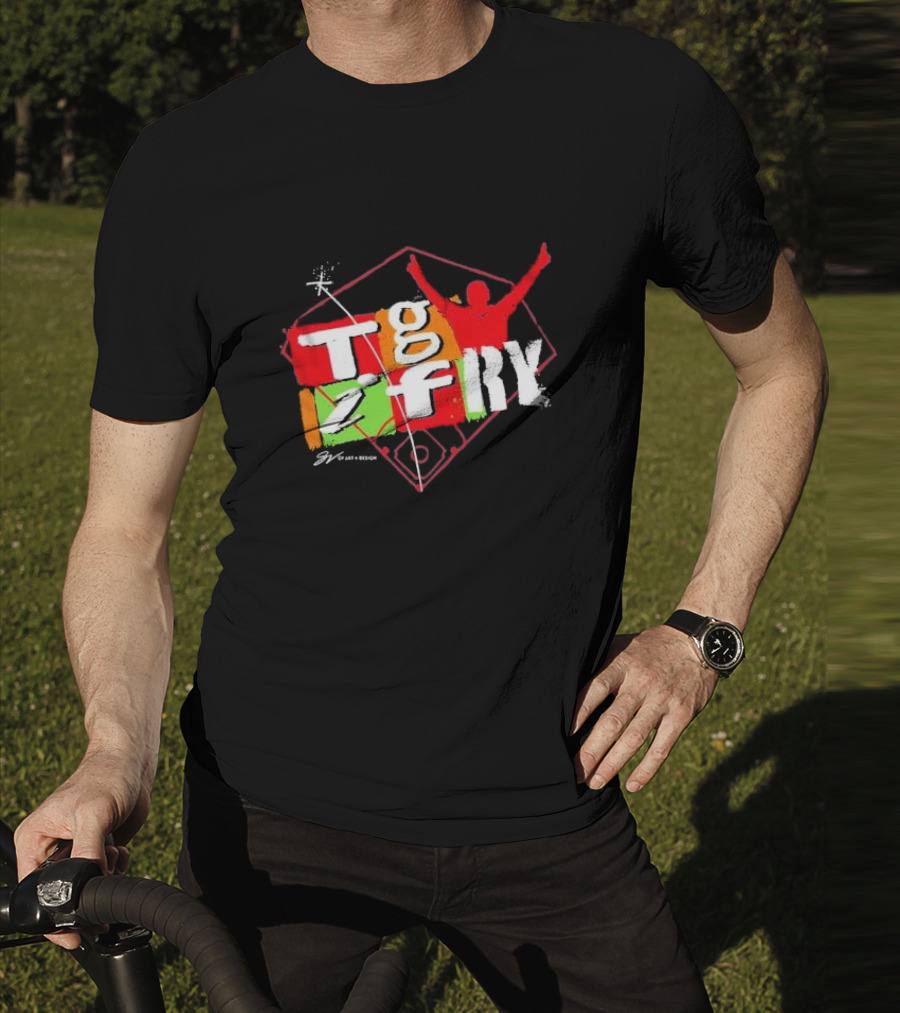 T.g.i.fry 2 Player Celebration Baseball Field T-Shirt