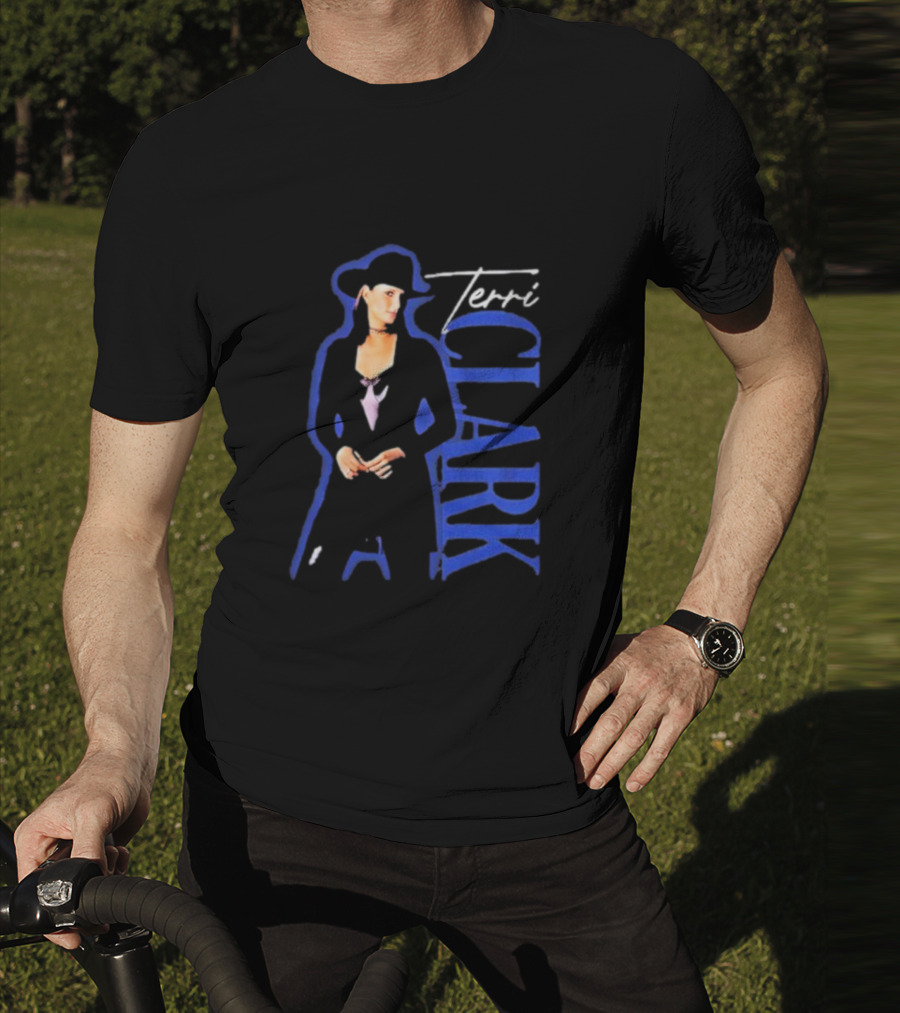 Terri Clark Fearless Vintage Black Hat And Blue Lettering T-Shirt