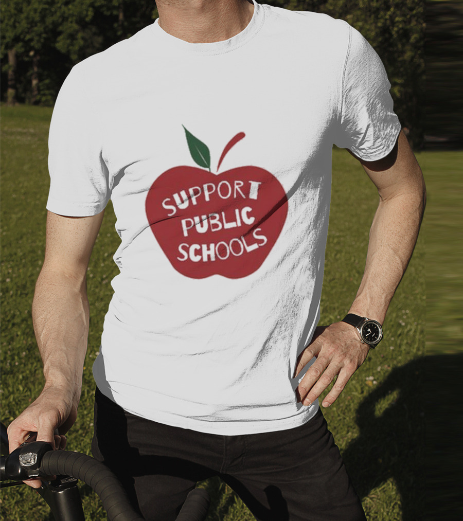 Support Public Schools Red Apple T-Shirt