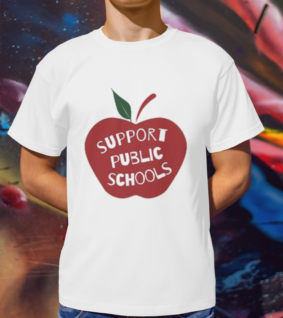 Support Public Schools Red Apple T-Shirt
