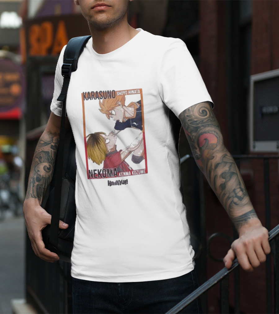 Haikyu Karasuno Shoyo Hinata Nekoma Kenma Kozume Dumpster Battle Duo T-Shirt